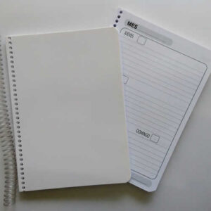 Agenda A5 de 84 hojas para sublimar